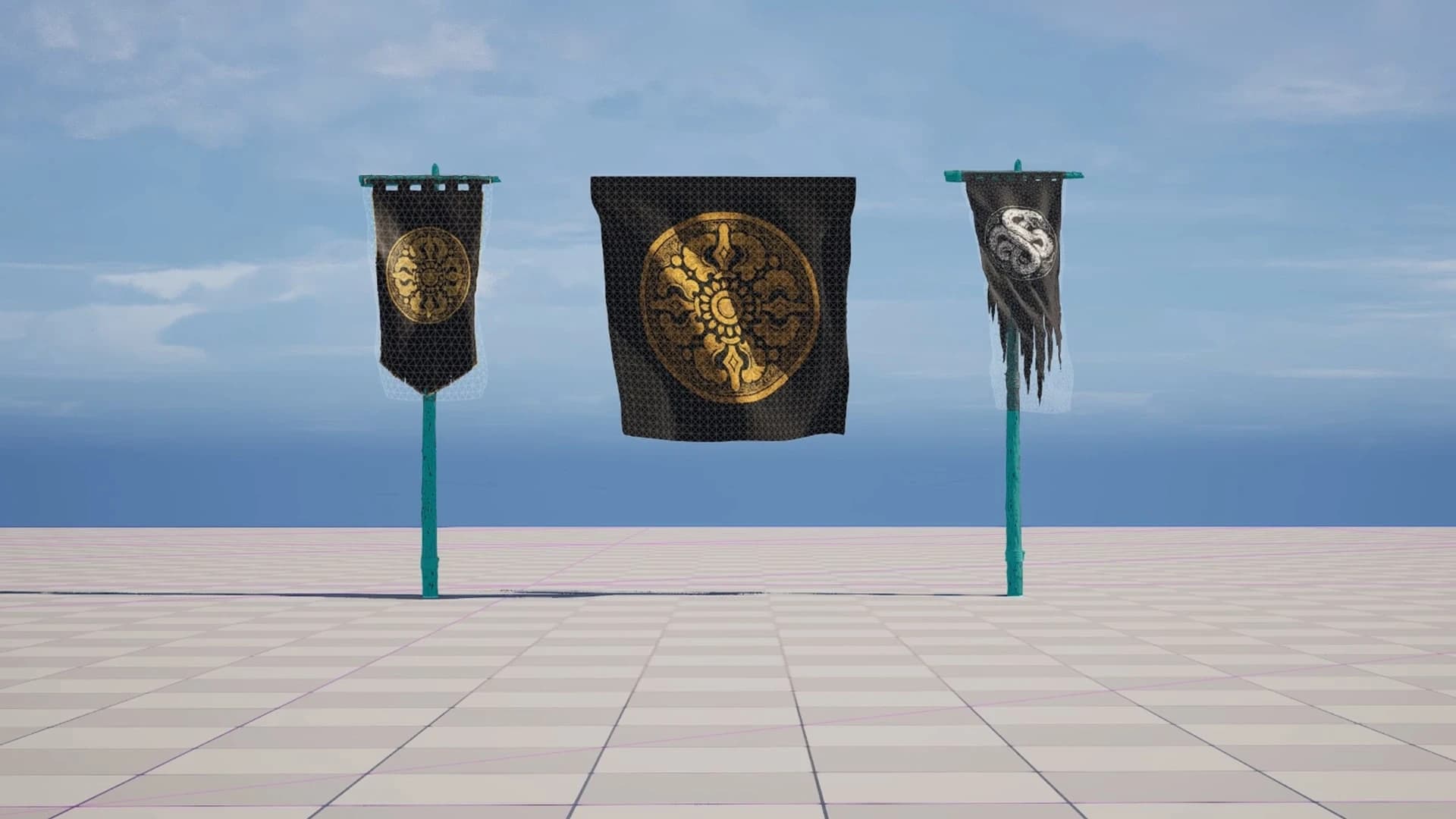 Simulate dynamic clothing and accessories using Unreal’s built-in tools.